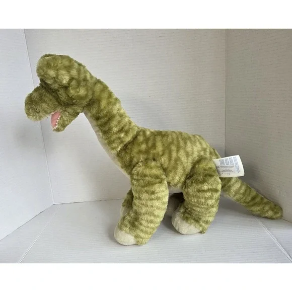 Build A Bear BAB Striped Green Brachiosaurus Dinosaur 2015 Plush Stuffed 22 inch - Picture 3 of 13